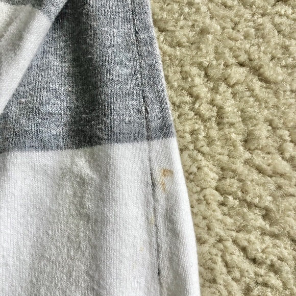 Heather Gray and White Stripe Tunic Mini Dress - Picture 4 of 5